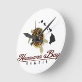 ハワイグリーンシーカメ ラウンド壁時計 (傾斜)