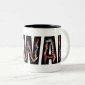 ハワイコイ魚ダークコーヒーマグ ツートーンマグカップ (正面右)