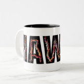 ハワイコイ魚ダークコーヒーマグ ツートーンマグカップ (正面左)