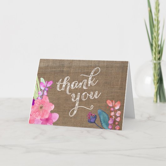 ハワイサンキューカード、ルアウ（ハワイ式宴会）サンキューカード5 x 7 サンキューカード (正面)