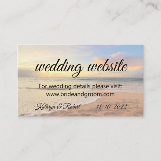 ハワイサンセットオンザビーチ エンクロージャーカード (正面)