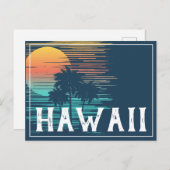 ハワイサンセットサンライズグラフィック時事雨林 ポストカード (正面/裏面)