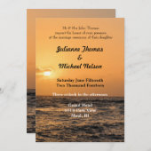 ハワイサンセット結婚ズ 招待状 (正面/裏面)