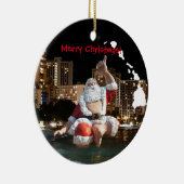 ハワイサンタおよびハワイの島 セラミックオーナメント (右)