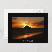 ハワイサンライズブラック文字葉書 ポストカード (正面/裏面)