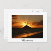 ハワイサンライズ葉書ホワイト文字葉書 ポストカード (正面/裏面)