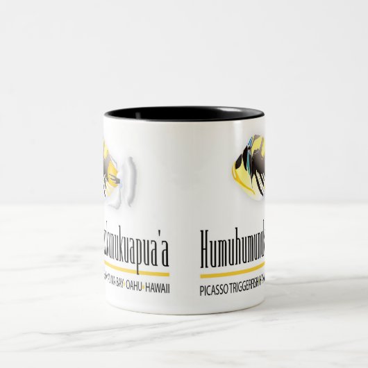 ハワイサートフィッシュ – フムフムヌクヌクアプア ツートーンマグカップ (中央)
