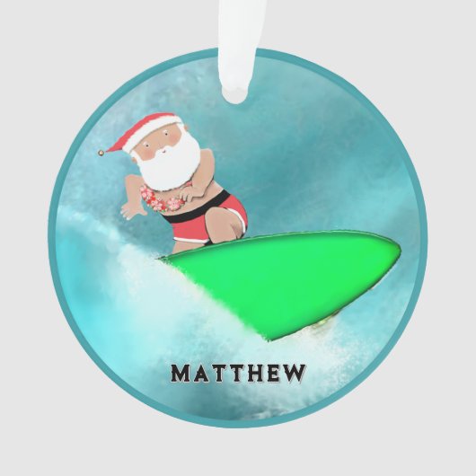 ハワイサーフィンホリデーギフト オーナメント (正面)