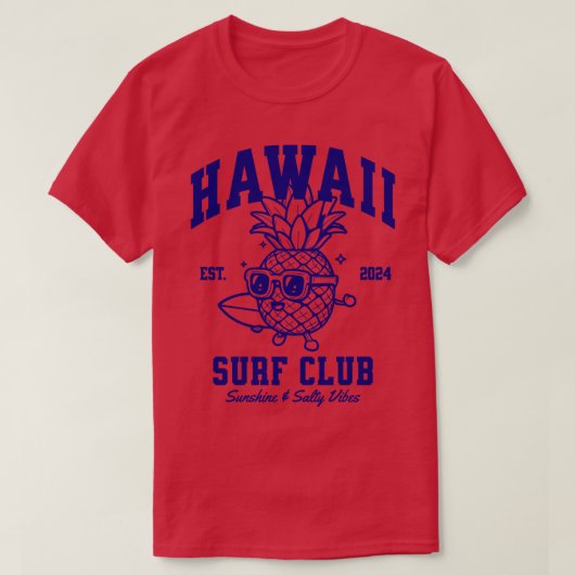 ハワイサーフクラブBL Tシャツ (デザイン正面)