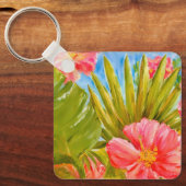 ハワイスタイルのパーソナライズ可能なキーチェーン キーホルダー (正面)