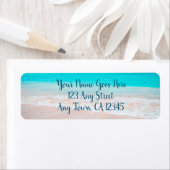 ハワイターコイズサンディビーチフォトカスタムアドレス ラベル (インサイチュ)