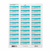 ハワイターコイズサンディビーチフォトカスタムアドレス ラベル (フルシート)