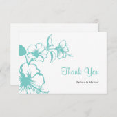 ハワイターコイズハイビスカスデスティネーションウェディング サンキューカード (正面/裏面)
