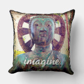 ハワイターコイズブッダ想像写真スクリプトはっきりした クッション (正面)