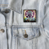 ハワイターコイズブッダ想像写真スクリプトはっきりした 缶バッジ (インサイチュ)