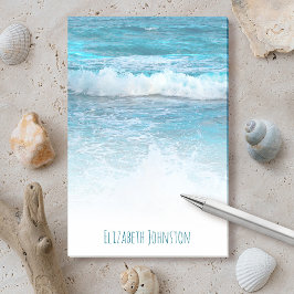 ハワイターコイズブルー海波写真カスタム ポストイット