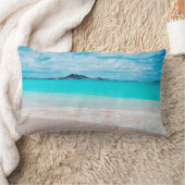 ハワイターコイズ海サンディビーチフォトトロピカル ランバークッション (ブランケット)