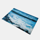 ハワイターコイズ海波写真熱帯はっきりした ドアマット (アングル)