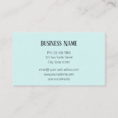 ハワイタートルホヌフォトコースタル 名刺 (裏面)