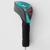 ハワイタートルホヌフォトゴルフヘッドカバー ゴルフヘッドカバー (アングル)