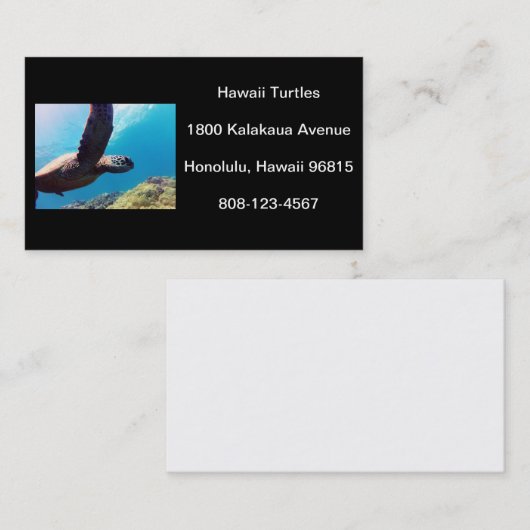 ハワイタートル 名刺 (正面/裏面)
