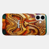 ハワイティキレトロウッド顔フォトモノグラメ名 Case-Mate iPhoneケース (裏面 (横))