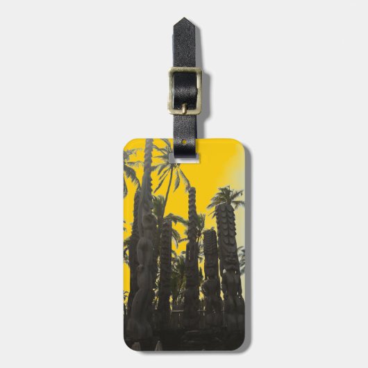 ハワイテーマ旅行荷物タグ ラゲッジタグ (正面縦)