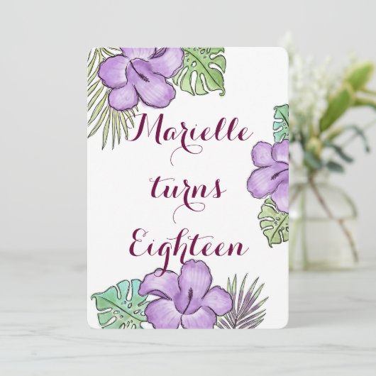 ハワイテーマ 招待状 (スタンド正面)