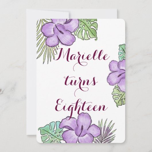 ハワイテーマ 招待状 (正面)