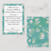 ハワイディングレセプションエンクロージャターコイズフローラ エンクロージャーカード (正面/裏面)
