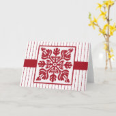 ハワイデイキルトハワイアンデザイン カード (黄色い花)