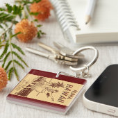 ハワイトラベルフラガール   キーホルダー (正面右)