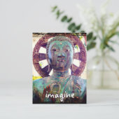 ハワイトロピカルアンティークブッダ想像スクリプト ポストカード (スタンド正面)