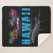 ハワイニーポリネシアの部族のハンプバック花火 シェルパブランケット (正面(横))