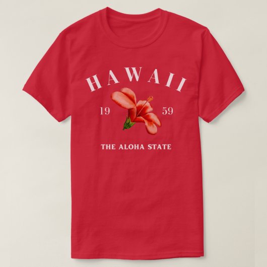 ハワイハイビスカスオンダーク Tシャツ (デザイン正面)