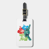 ハワイハイビスカスカメ ラゲッジタグ (正面縦)