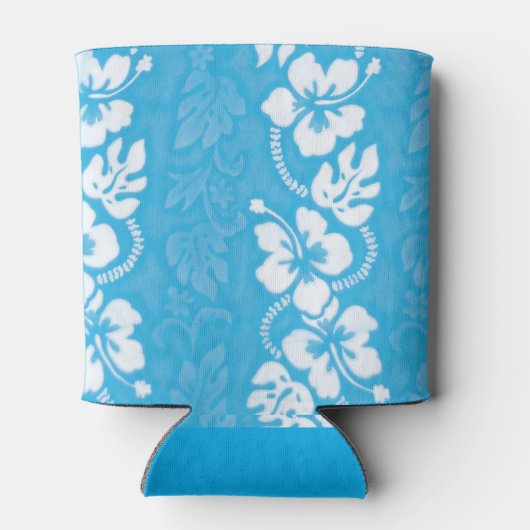 ハワイハイビスカスフラワーズモパターン(の模様が)あるノグラム 缶クーラー (裏面)