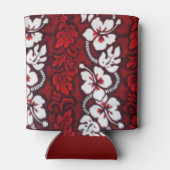 ハワイハイビスカスフラワーズルアウ（ハワイ式宴会）パーティーモノグラム 缶クーラー (裏面)