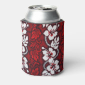 ハワイハイビスカスフラワーズルアウ（ハワイ式宴会）パーティーモノグラム 缶クーラー (缶裏面)