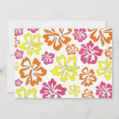 ハワイハイビスカスフラワーズ誕生日ビーチパーティールアウ(ハワイ式宴会) 招待状 (裏面)