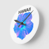 ハワイハイビスカス ラウンド壁時計 (傾斜)