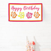 ハワイハッピーバースデービーチパーティールアウ(ハワイ式宴会) 横断幕 (インサイチュ)