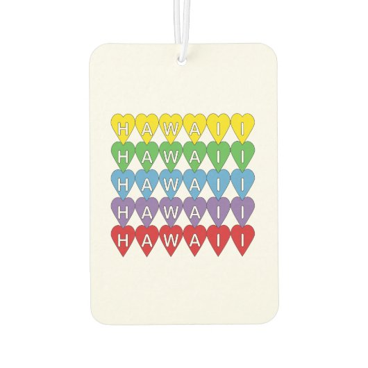 ハワイハートレインボー カーエアーフレッシュナー (裏面)