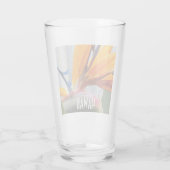 ハワイバードオブパラダイスプラントフローラ タンブラーグラス (裏面)