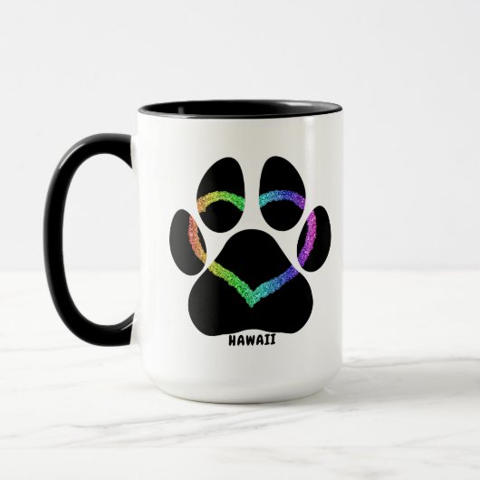ハワイパピーラブレインボー マグカップ (左)