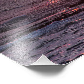 ハワイパーソナライズされたビーチ海トロピカルサンセット フォトプリント            (角)