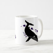 ハワイパープルアイランズザトウクジラ紫 コーヒーマグカップ (正面右)