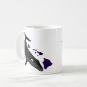 ハワイパープルアイランズザトウクジラ紫 コーヒーマグカップ (正面左)