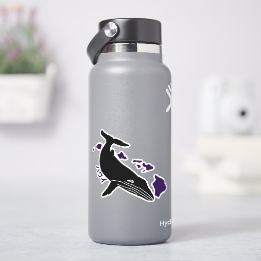 ハワイパープルアイランズザトウクジラ紫 シール (HydroFlask)