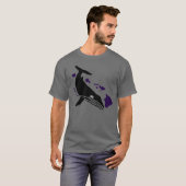 ハワイパープルアイランズザトウクジラ紫 Tシャツ (正面フル)